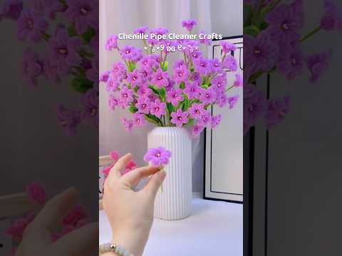 how to make small flowers with pipe cleaners | fuzzy wire flowers #handmadediy #flowerdiy