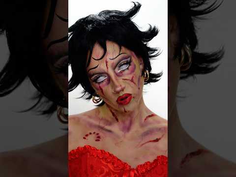 zombie betty boop🧟‍♀️💋 #halloween #makeup #bettyboop #cosplay