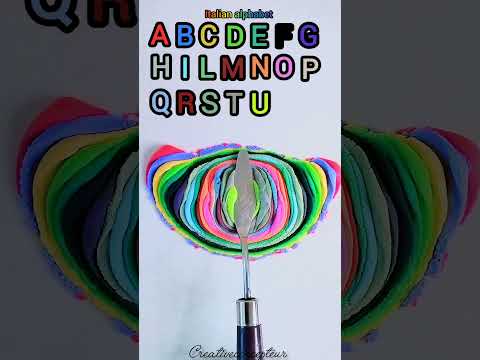 Italian Alphabet Lore #colormixing #alphabetlore  #satisfying #shorts