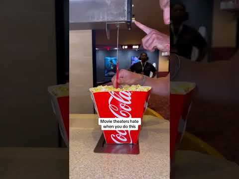 This is how to get kicked out! 😳 #movie #theatre #popcorn