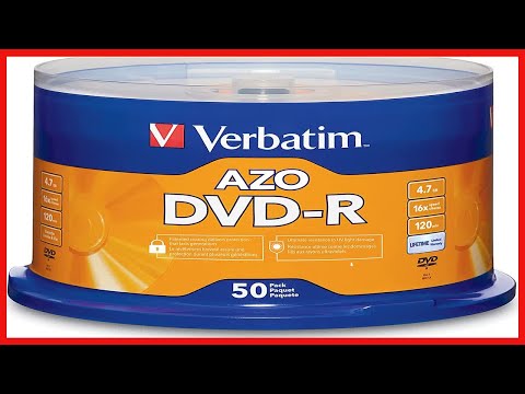 Verbatim DVD R Blank Discs AZO Dye 4 7GB 16X Recordable Disc   50 Pack Spindle
