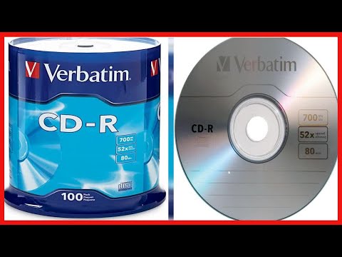 Verbatim CD-R Blank Discs 700MB 80 Minutes 52X Recordable Disc for Data and Music - 100pk Spindle