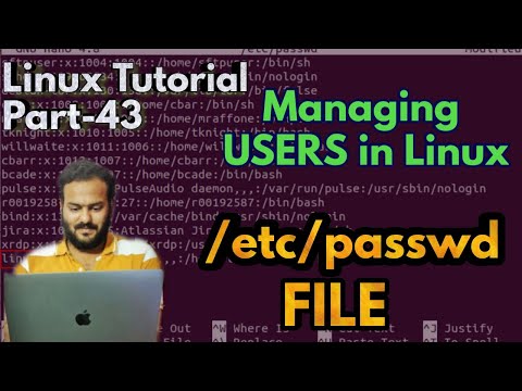 Linux Tutorial 43 -: The /etc/passwd file in linux | Passwd File in Linux | /etc/passwd file explain