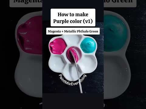 How to Make Purple Color? 🟣 Satisfying Paint Mixing #colormixing #paintmixing #acrylicpaint #asmr
