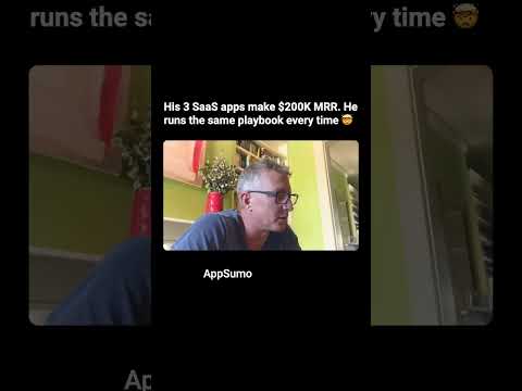 His 3 SaaS apps make $200K MRR. He runs the same playbook every time