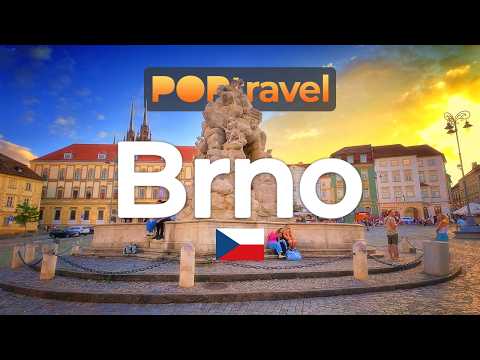 BRNO, Czechia 🇨🇿 - Summer Evening - 4K HDR walking tour with captions