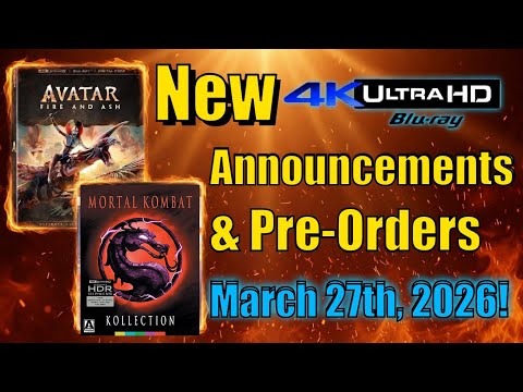 New 4K UHD Blu-ray Announcements &amp; Pre-Orders for March 27th, 2026! 