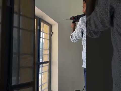 Curtain Pipe Fixing With Drill Machine #new #shorts #trending #youtubeshorts