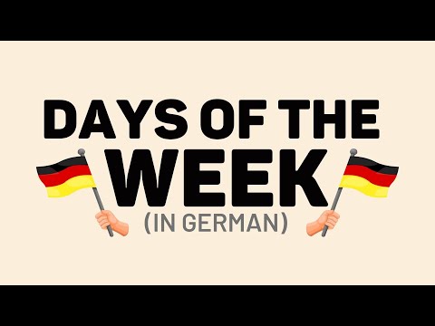 Learn German A1📅 How To Say Days of the Week in German Pronunciation