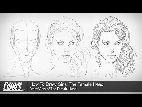How To Draw Girls: The Female Face | Front View of The Female Head