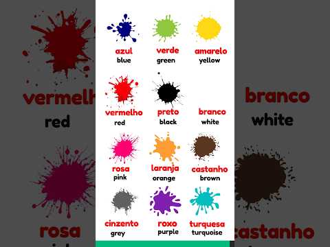 Colors in Portuguese. As cores 🌈 #shorts #learnportuguese #cores #portugal