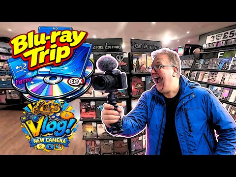 Blu-ray Hunting Trip to a NEW TOWN with a NEW CAMERA! Let’s Vlog!
