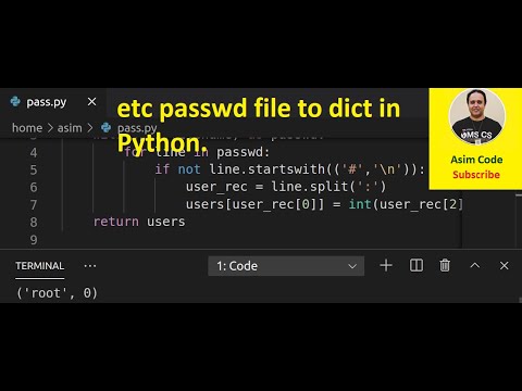 etc passwd file to dict in Python