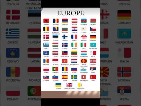 Countries and flags of Europe #countryname #viral #flag #shorts