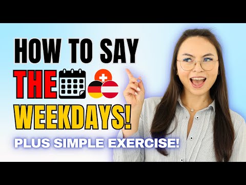 How to say the days of the week in German | Lesson for beginners