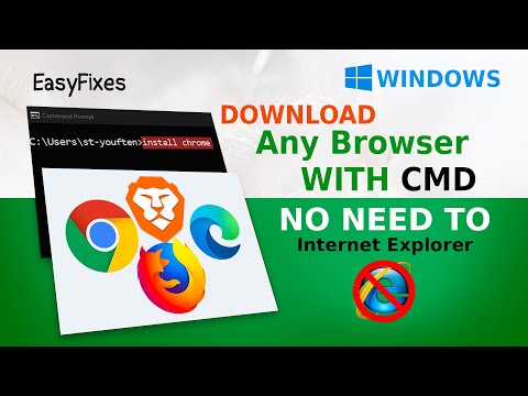 How to download Chrome,Firefox,Brave,Edge WITHOUT A Web Browser  - Windows CMD