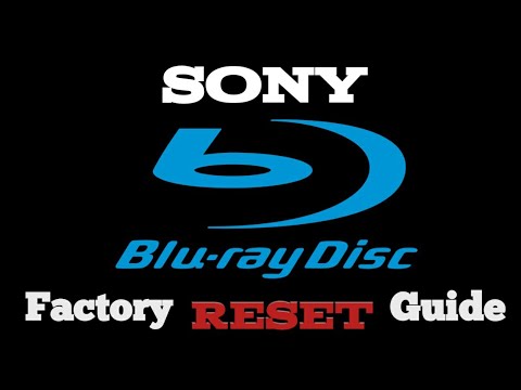 Sony Blu-Ray Player Factory Reset [2024]