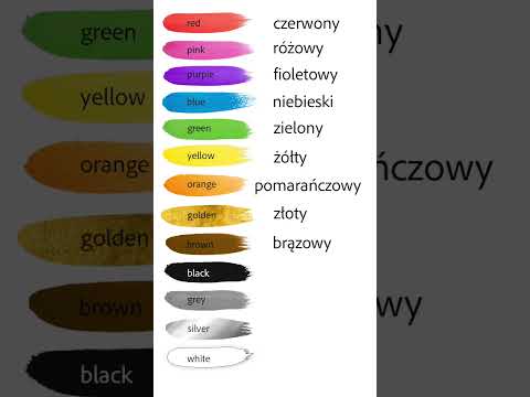 Colors in Polish #polish #colors #polishlanguage #languagelearning  #learningpolish #colours