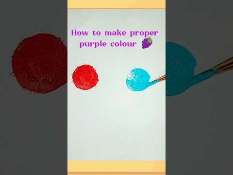 How to make purple colour | purple colour 🍇#shorts #art #purple #satisfying #colors