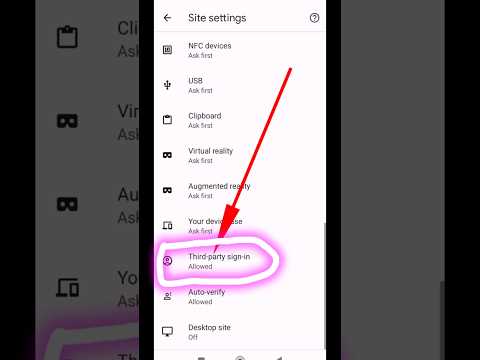 How To Third-Party Sign-in on Google Chrome Android #shorts #setting#googlechrome #chrome